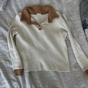 Donni XS Cream Thermal, Pearl Buttons